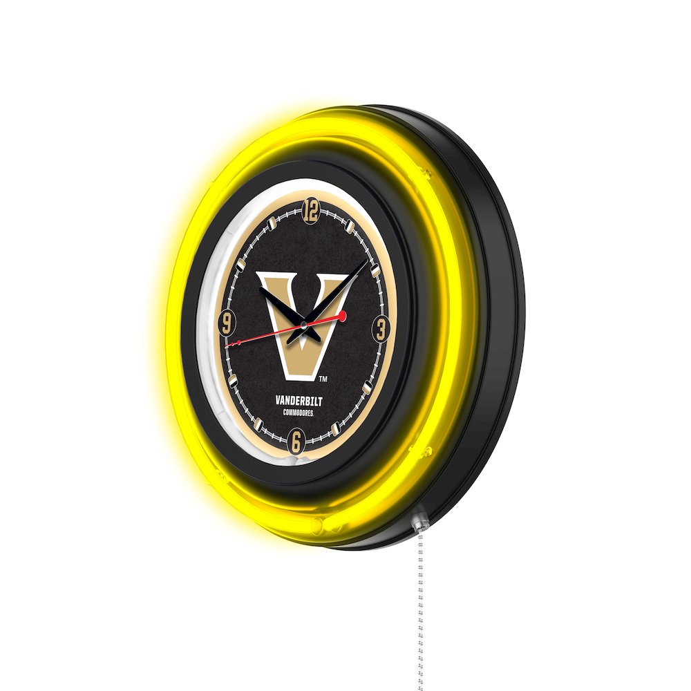Vanderbilt University 15" Double Neon Wall Clock
