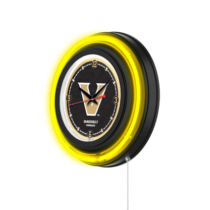 Vanderbilt University 15" Double Neon Wall Clock