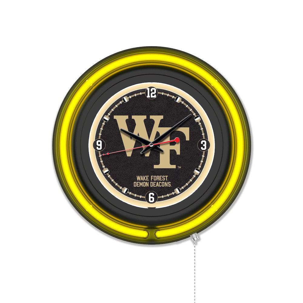 Wake Forest University 15" Double Neon Wall Clock