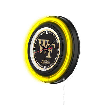 Wake Forest University 15" Double Neon Wall Clock