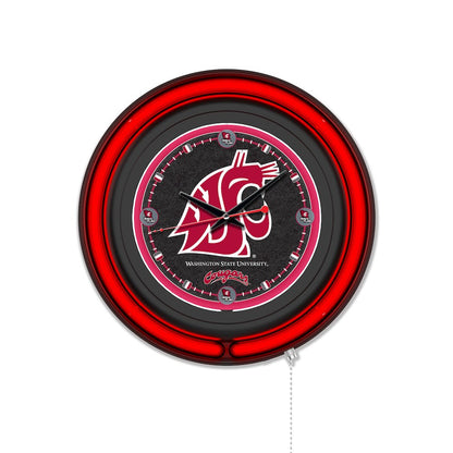 Washington State University 15" Double Neon Wall Clock