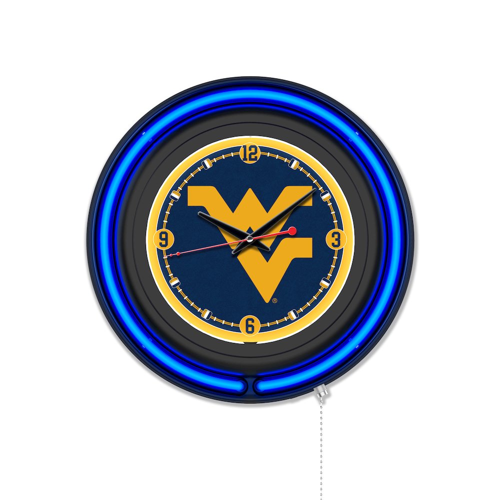West Virginia University 15" Double Neon Wall Clock
