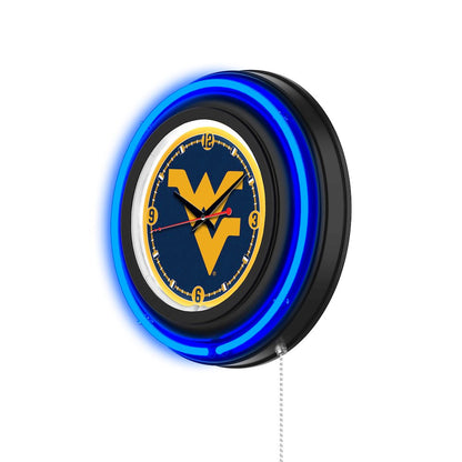 West Virginia University 15" Double Neon Wall Clock