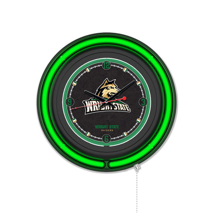 Wright State University 15" Double Neon Wall Clock