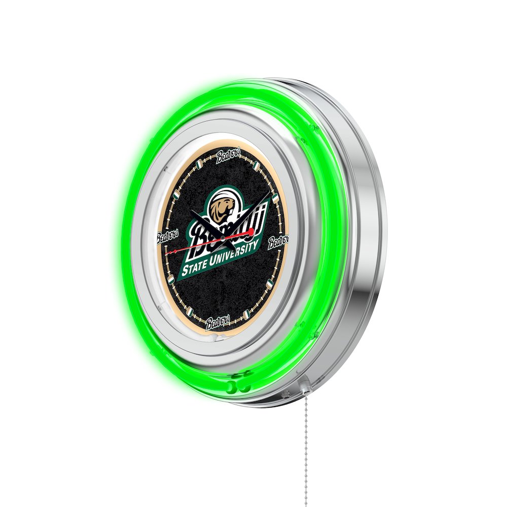 Bemidji State Neon Clock