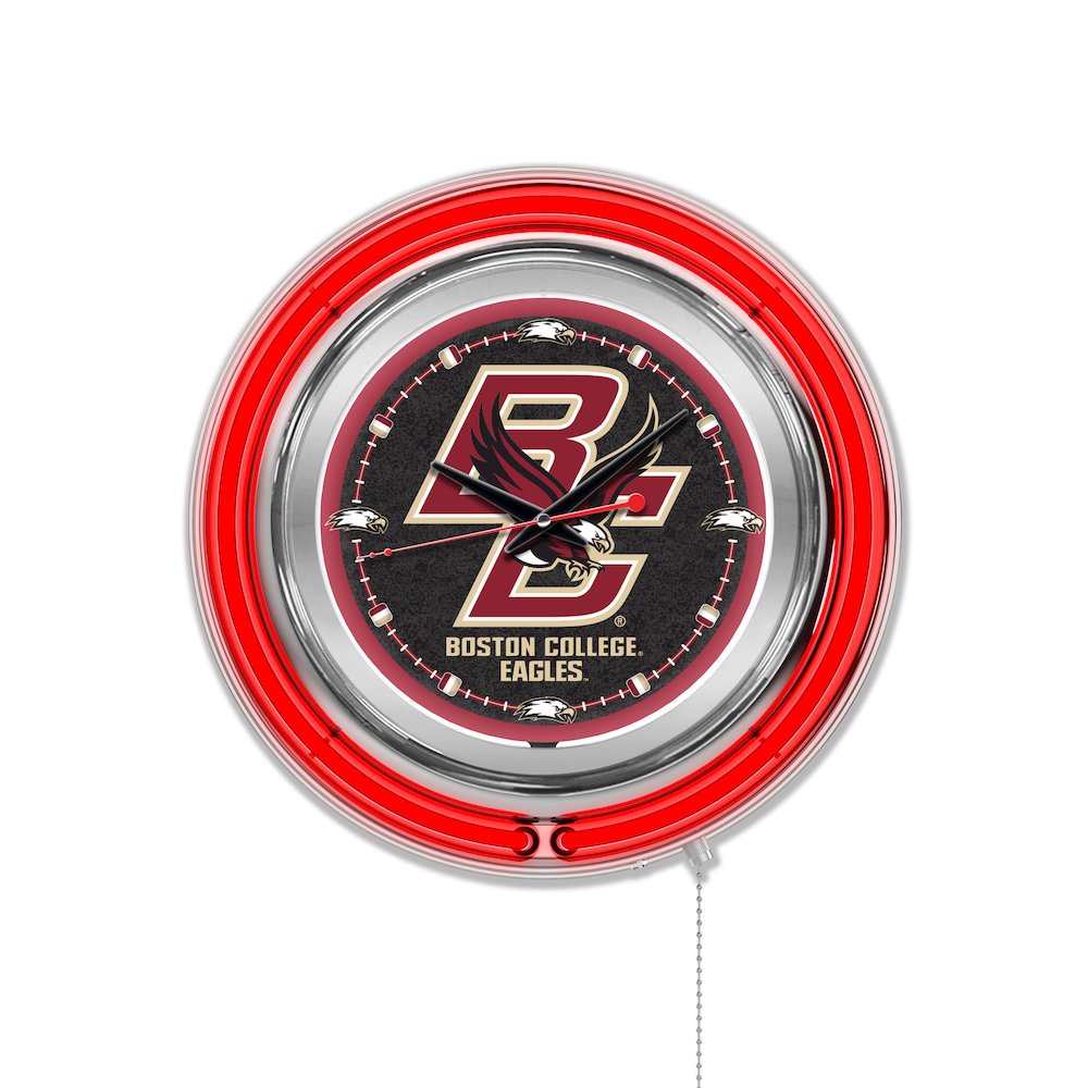 Boston College Neon Clock