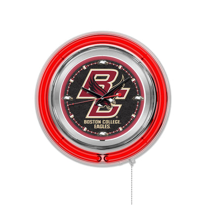 Boston College Neon Clock