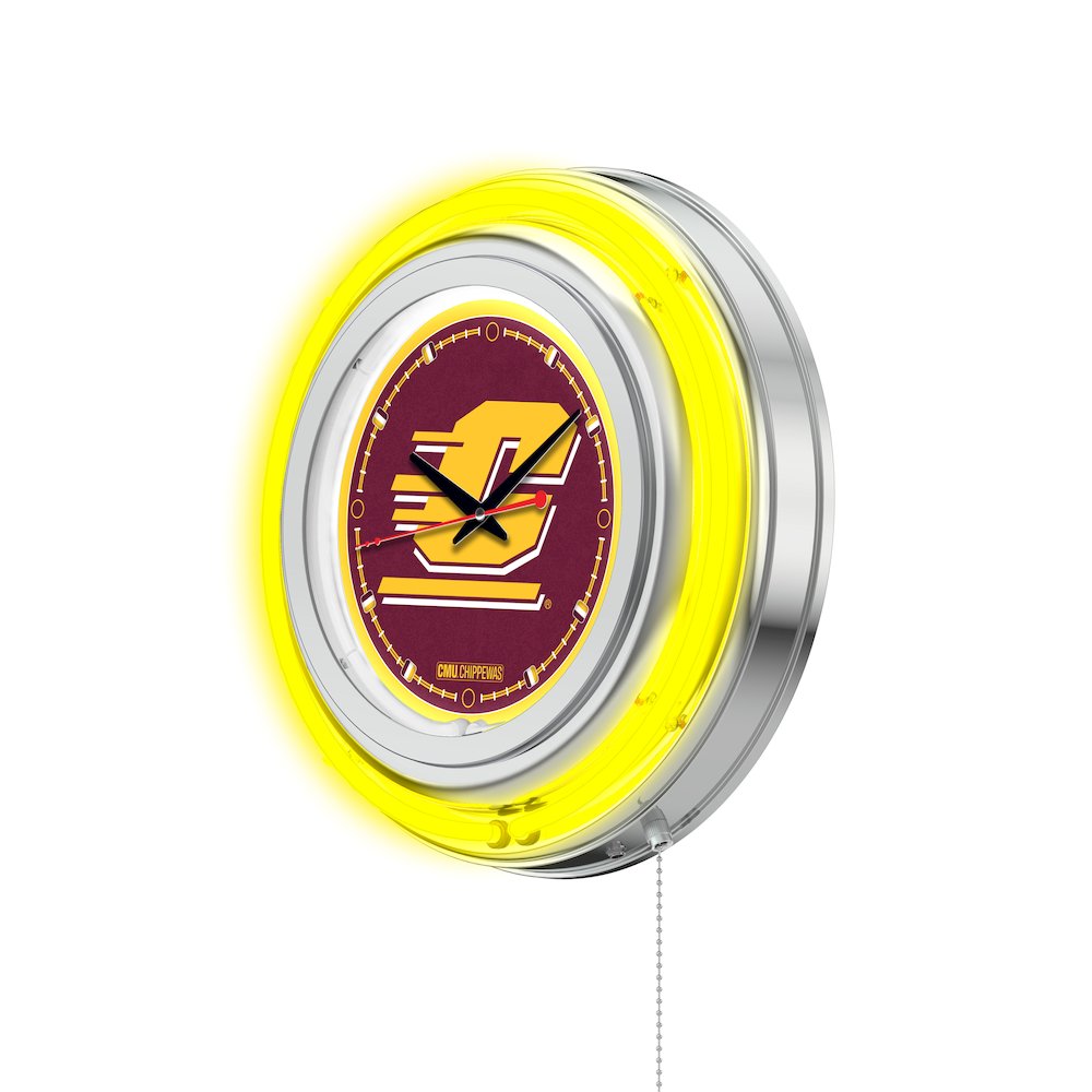 Central Michigan Neon Clock