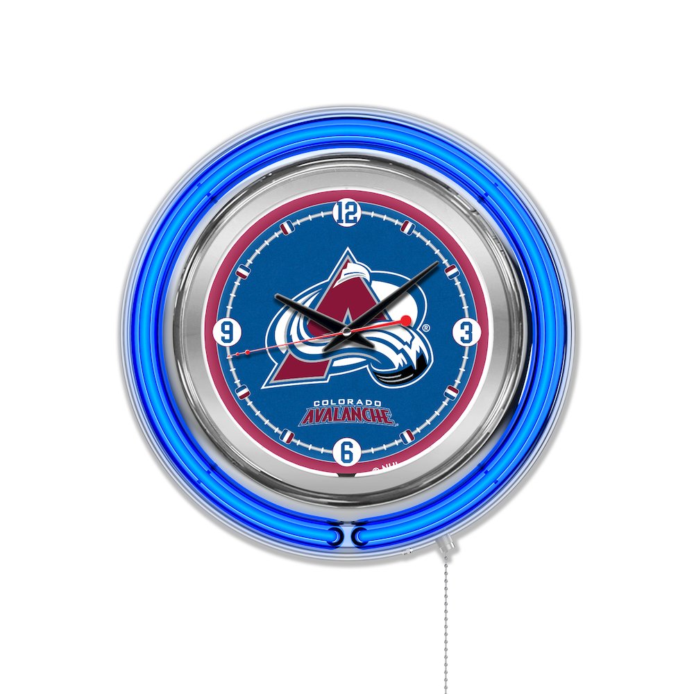 Colorado Avalanche Neon Clock