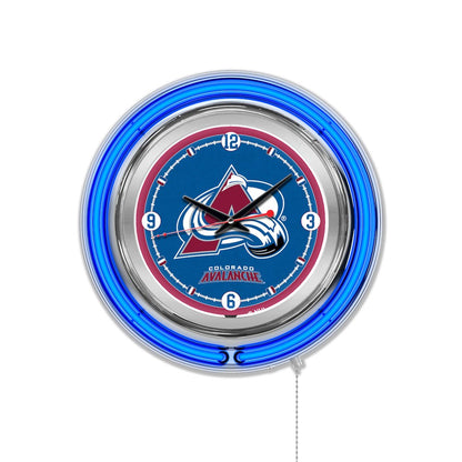 Colorado Avalanche Neon Clock