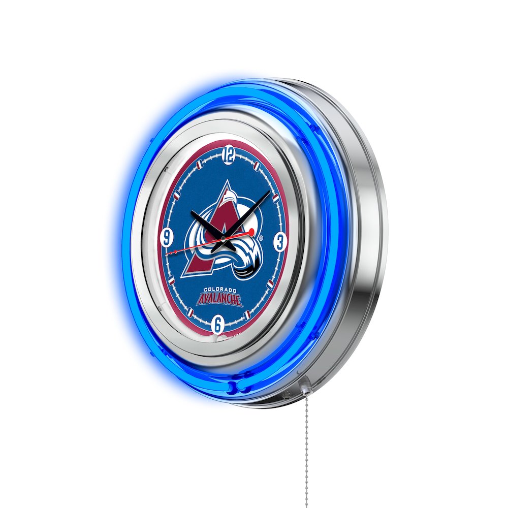 Colorado Avalanche Neon Clock