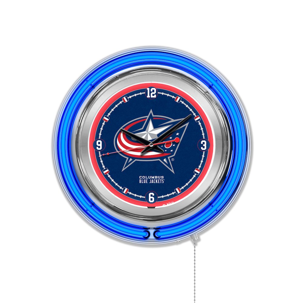 Columbus Blue Jackets Neon Clock