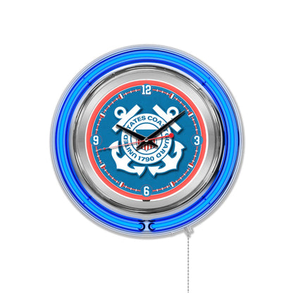 U.S. Coast Guard Neon Clock