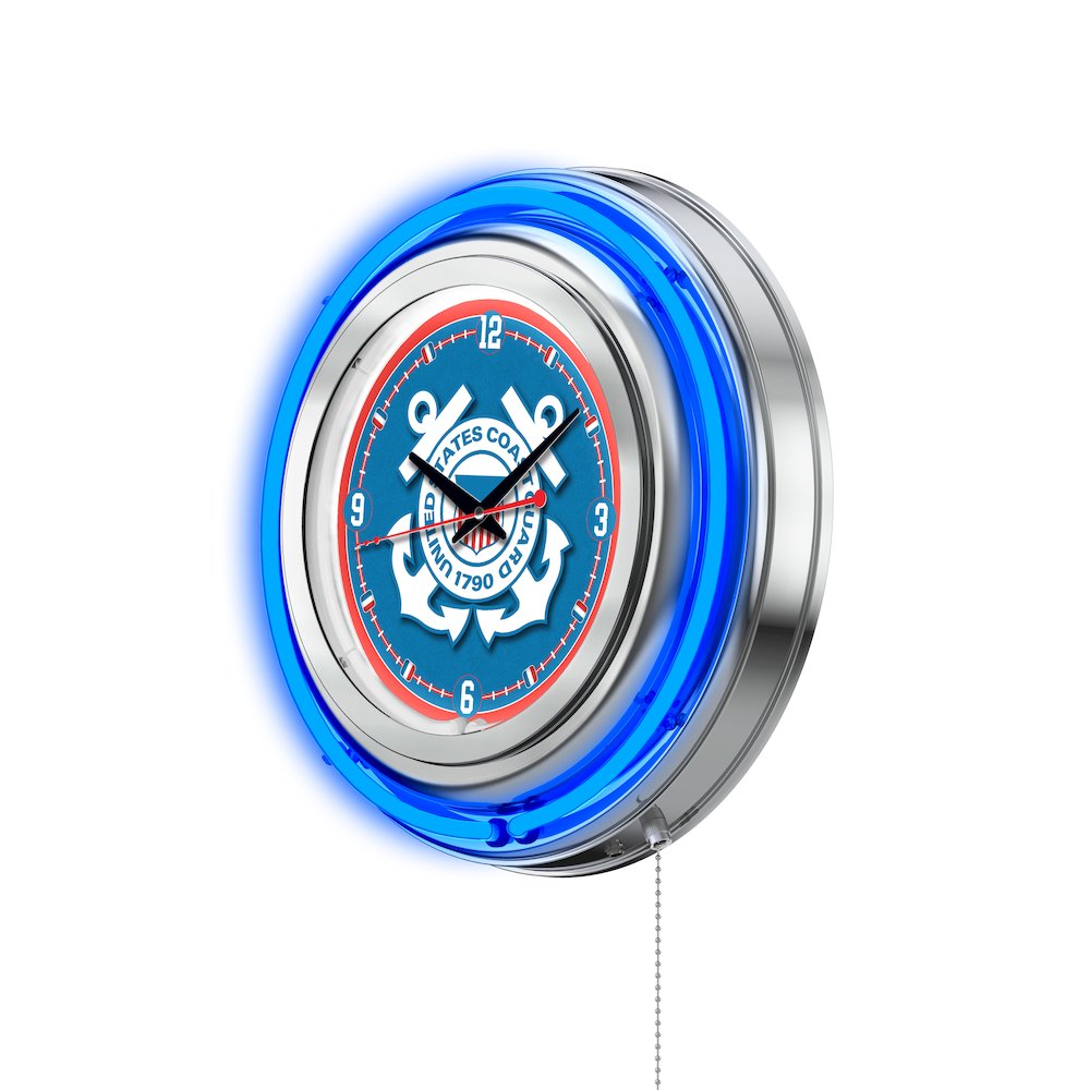 U.S. Coast Guard Neon Clock