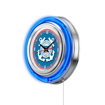 U.S. Coast Guard Neon Clock