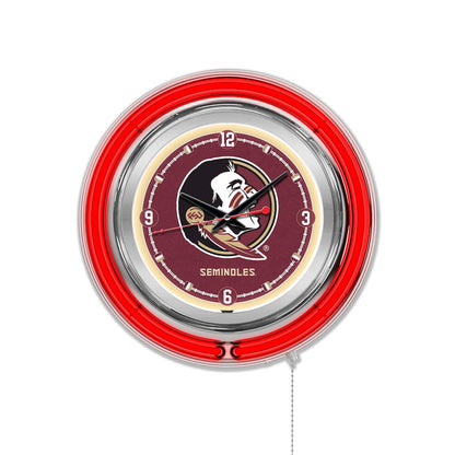 Florida State (Head) Neon Clock
