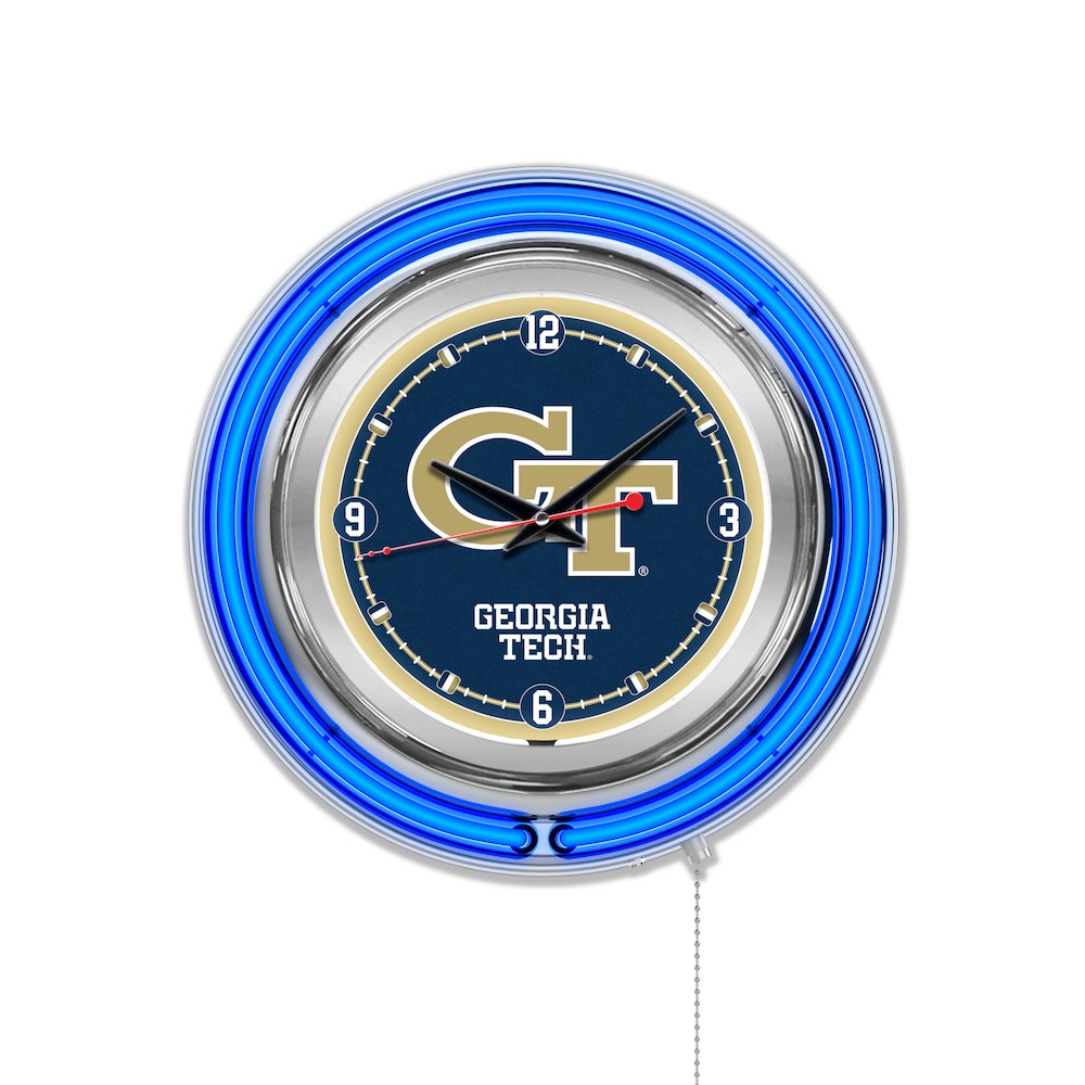 Georgia Tech Neon Clock