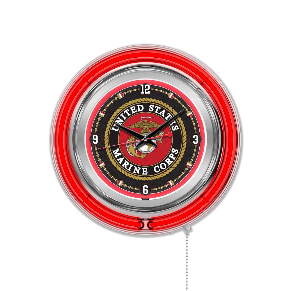 U.S. Marines Neon Clock