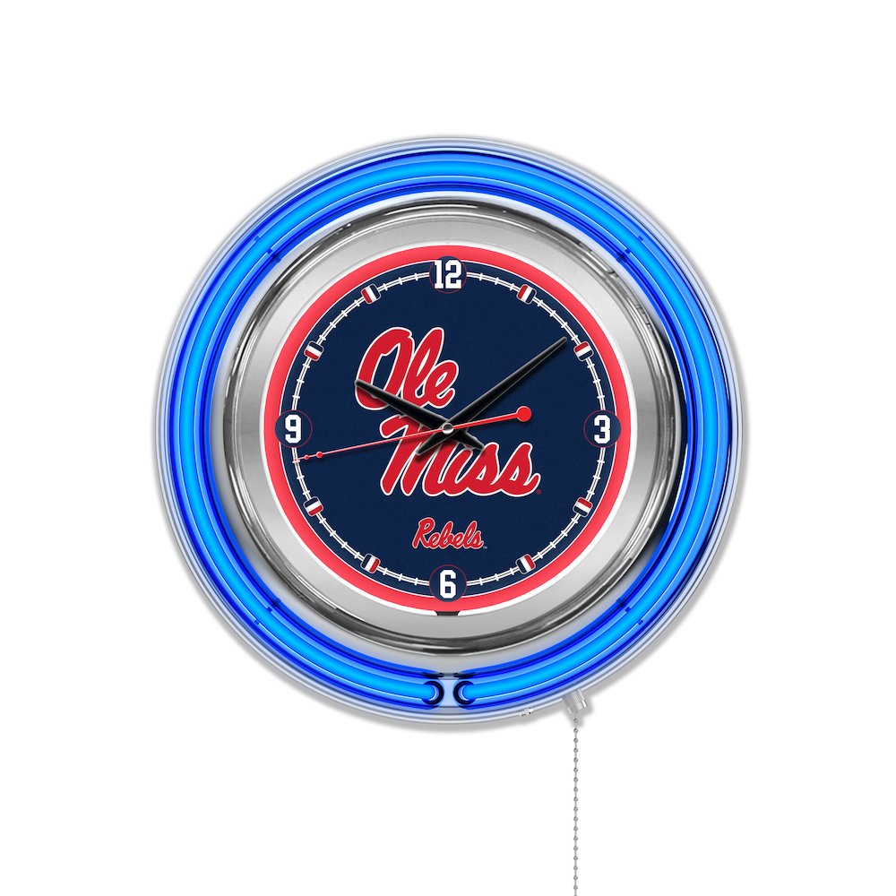Ole' Miss Neon Clock