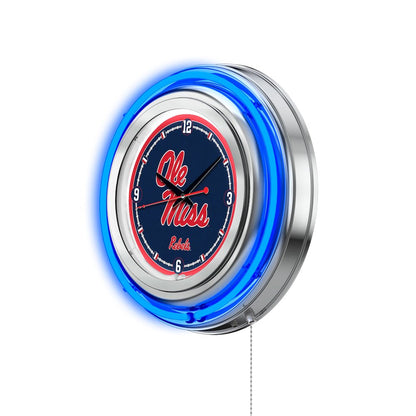 Ole' Miss Neon Clock