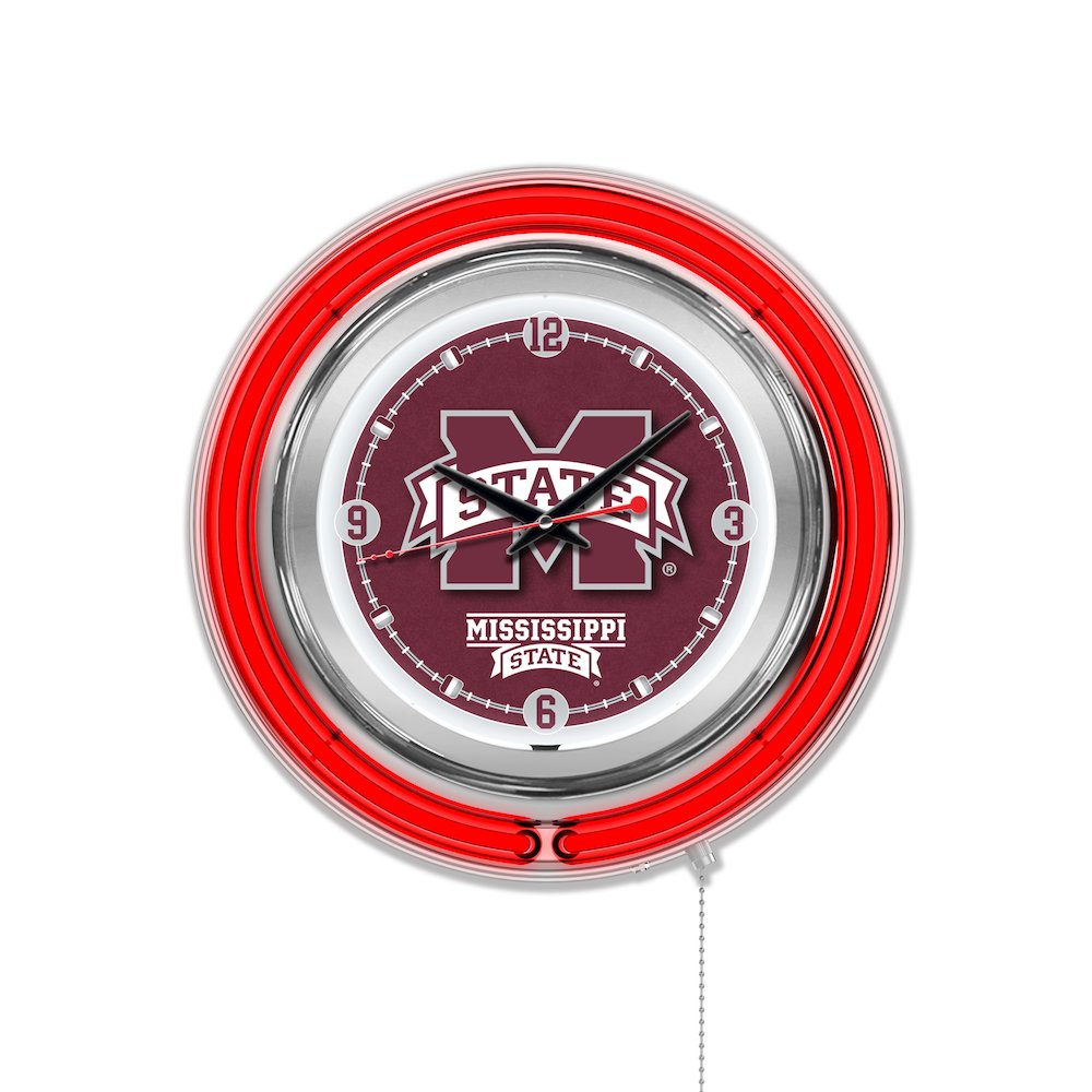 Mississippi State Neon Clock