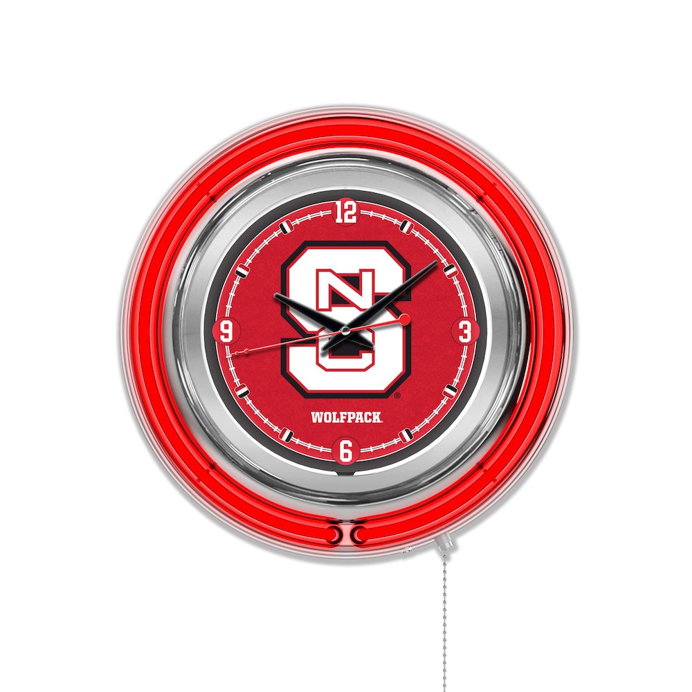 North Carolina State Neon Clock