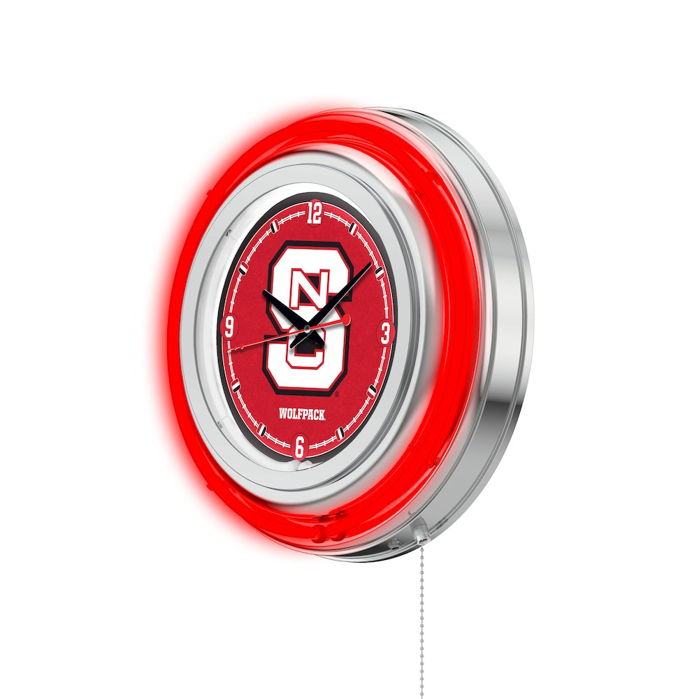 North Carolina State Neon Clock