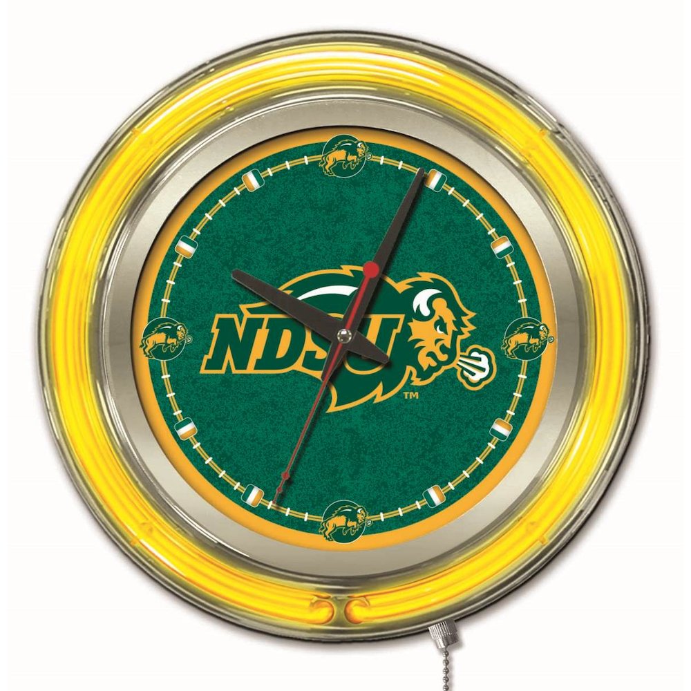 North Dakota State Neon Clock