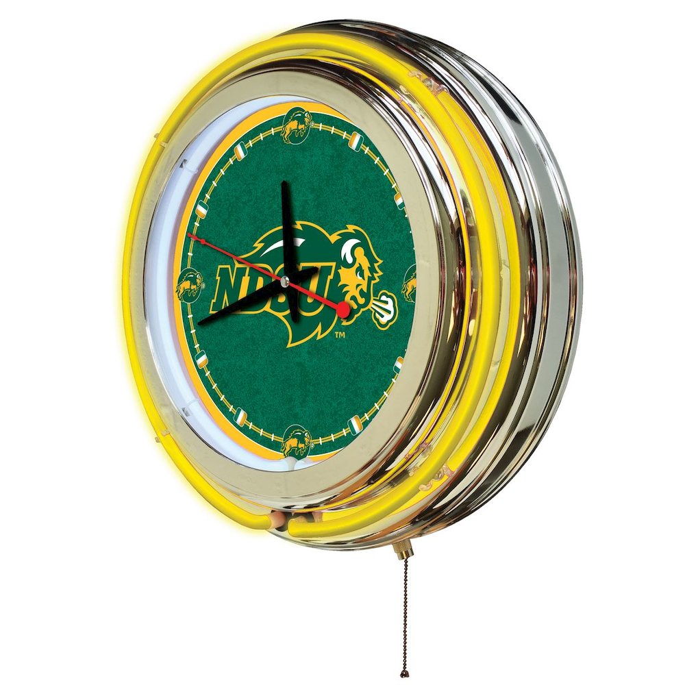 North Dakota State Neon Clock