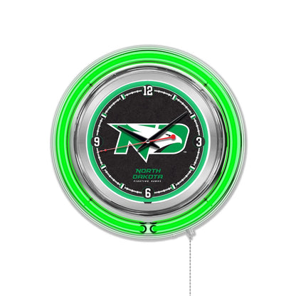 North Dakota Neon Clock
