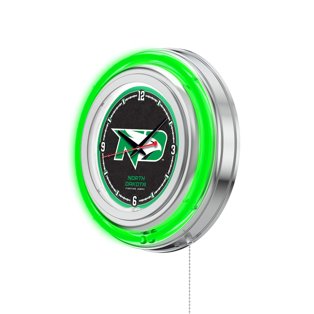North Dakota Neon Clock