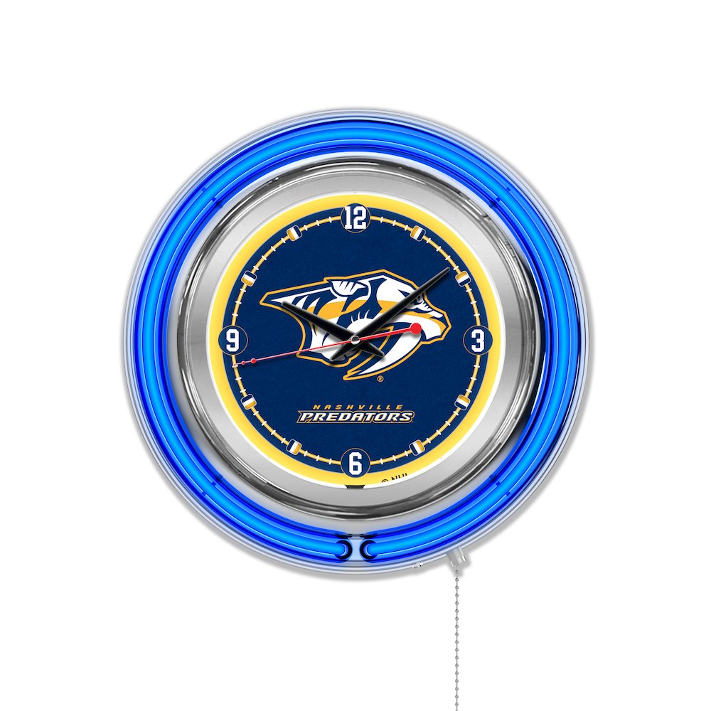 Nashville Predators Neon Clock