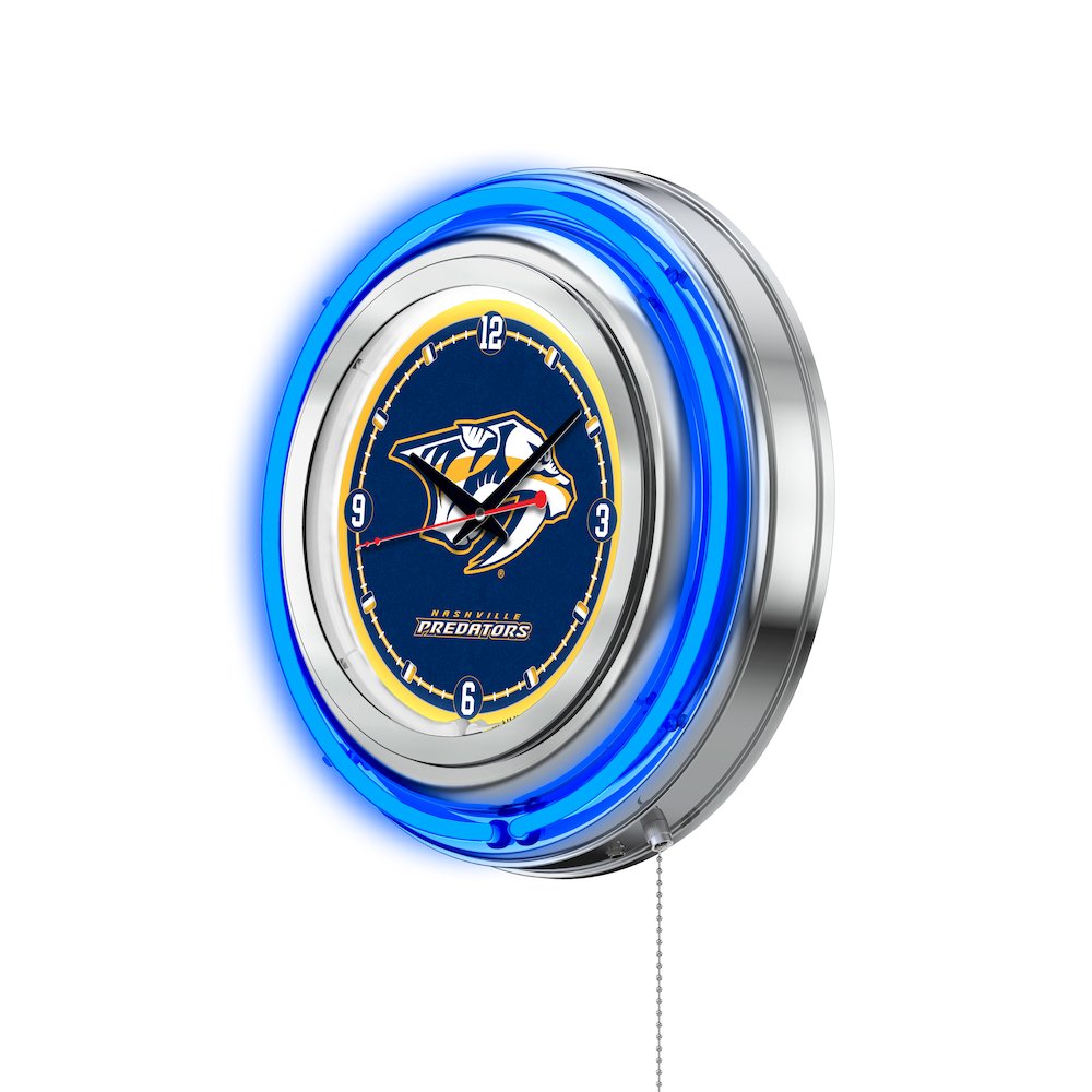 Nashville Predators Neon Clock