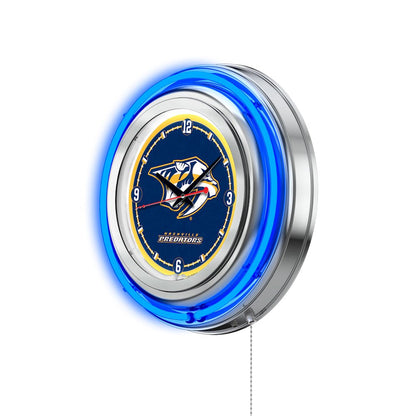 Nashville Predators Neon Clock