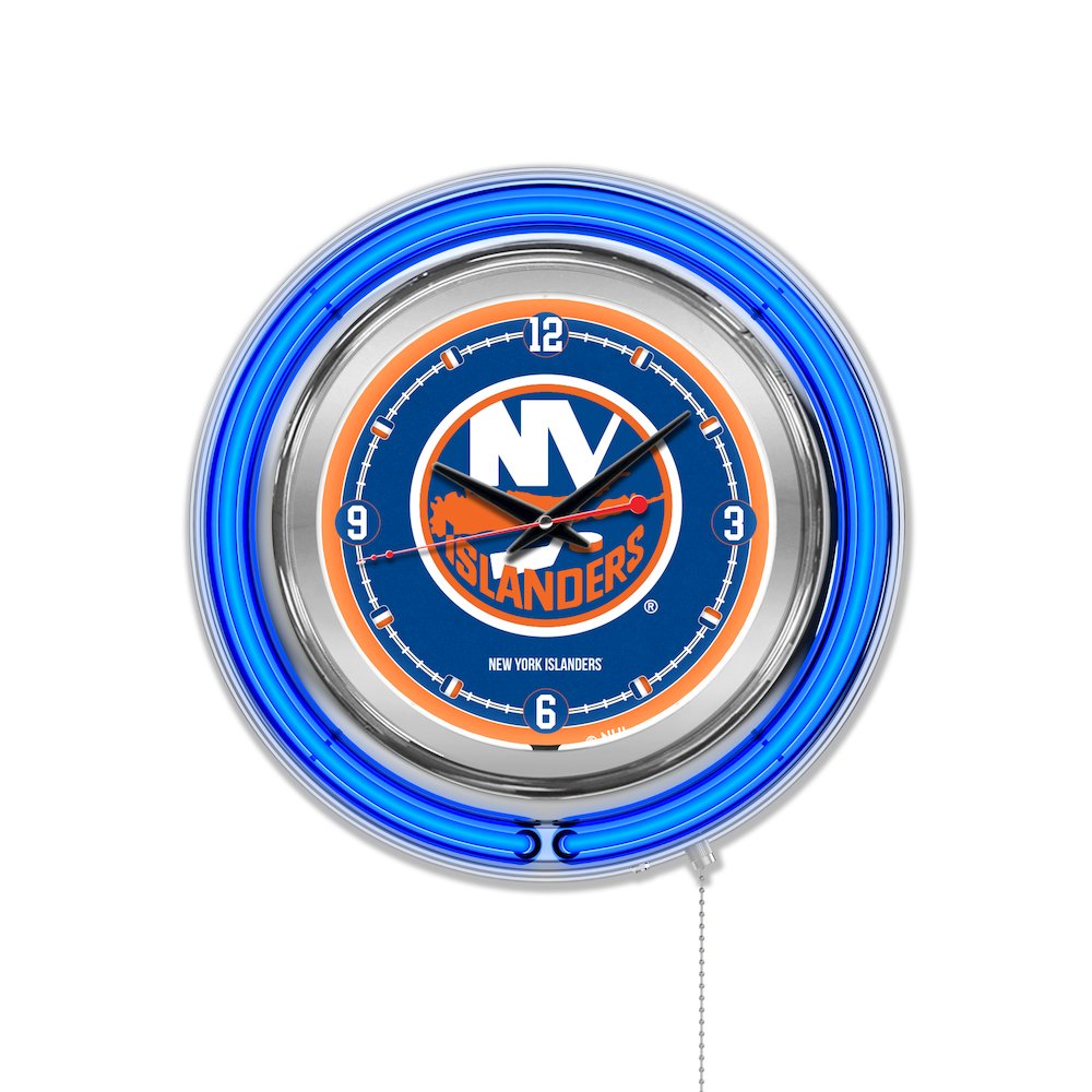 New York Islanders Neon Clock