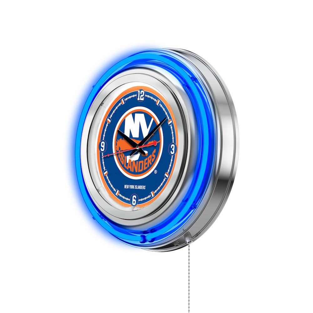 New York Islanders Neon Clock