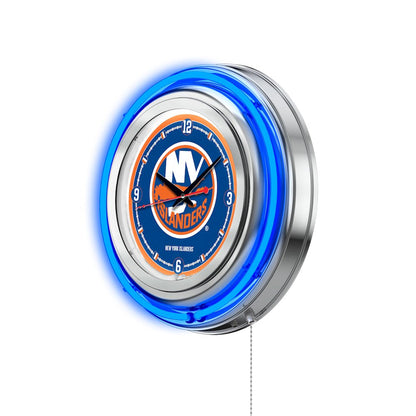 New York Islanders Neon Clock