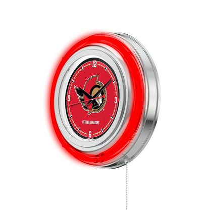 Ottawa Senators Neon Clock