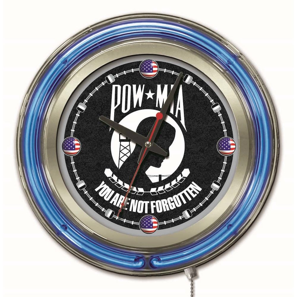 POW/MIA Neon Clock