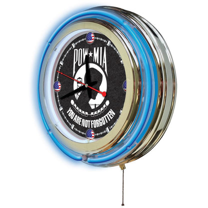 POW/MIA Neon Clock