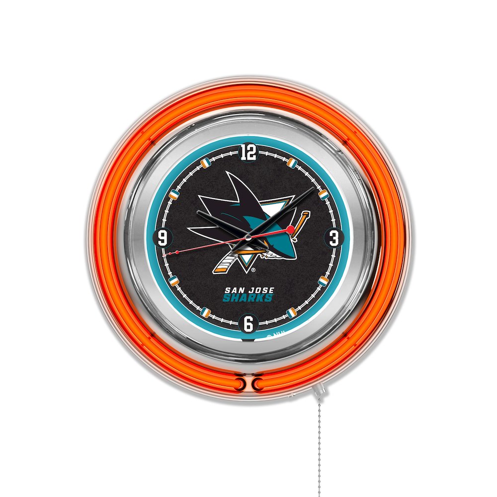 San Jose Sharks Neon Clock