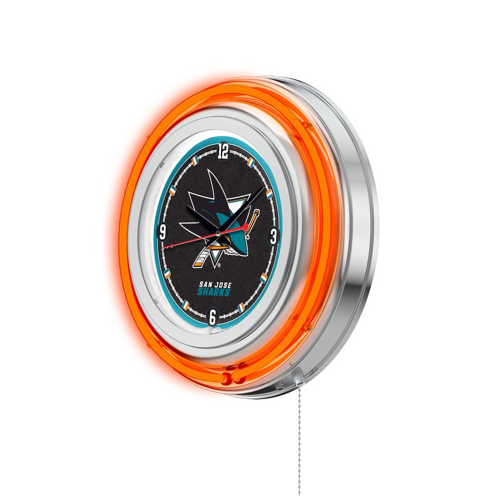 San Jose Sharks Neon Clock