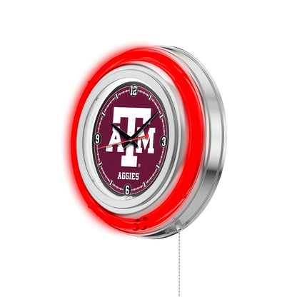 Texas A&M Neon Clock