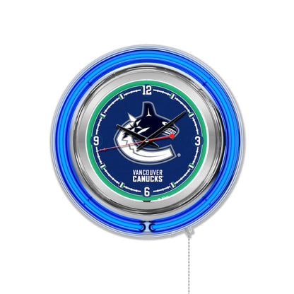 Vancouver Canucks Neon Clock