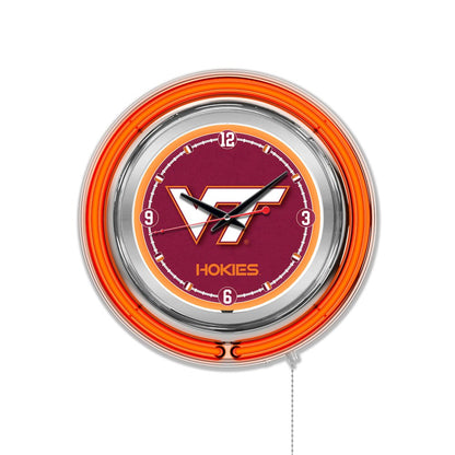 Virginia Tech Neon Clock