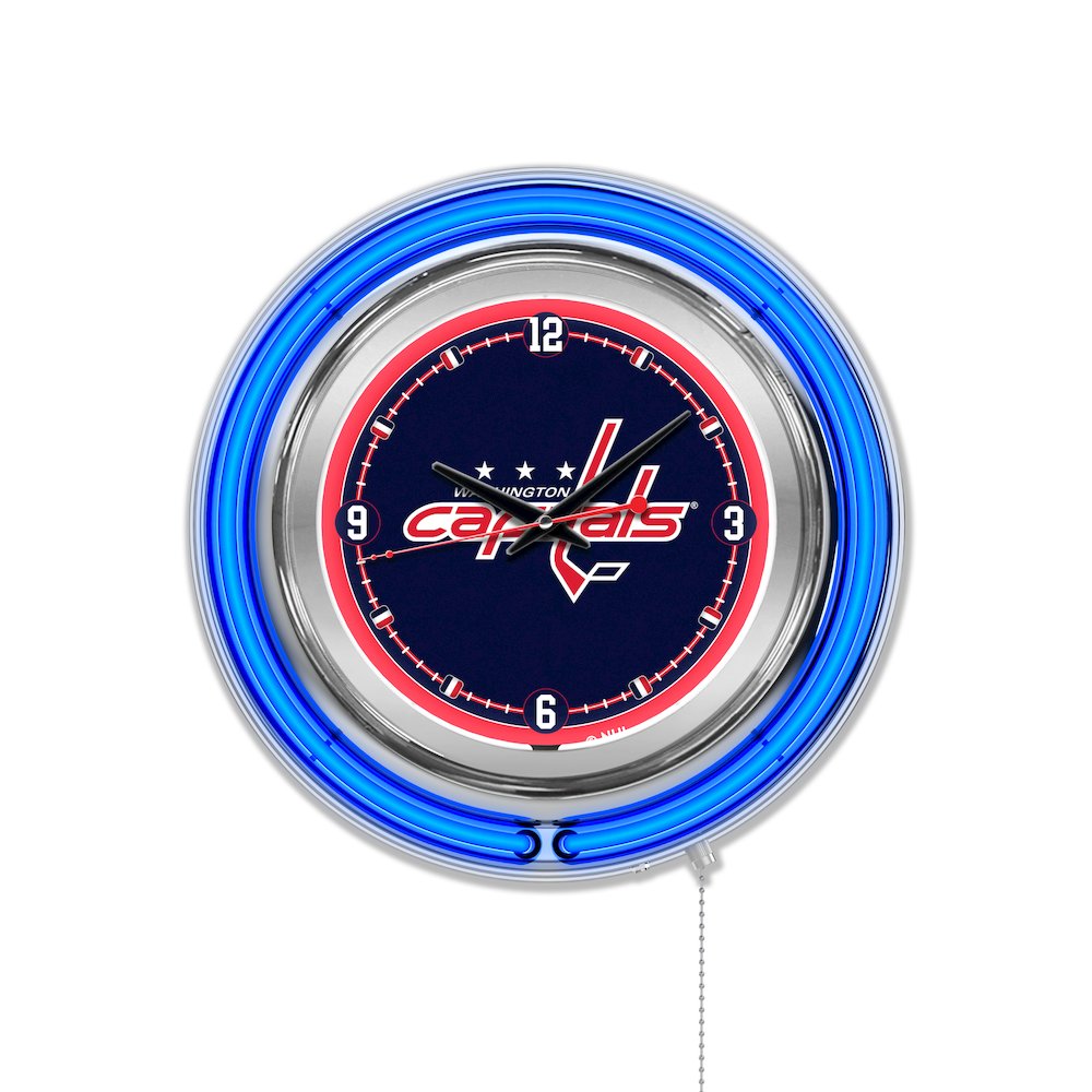 Washington Capitals Neon Clock
