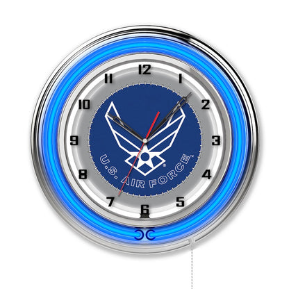 U.S. Air Force 19" Neon Clock
