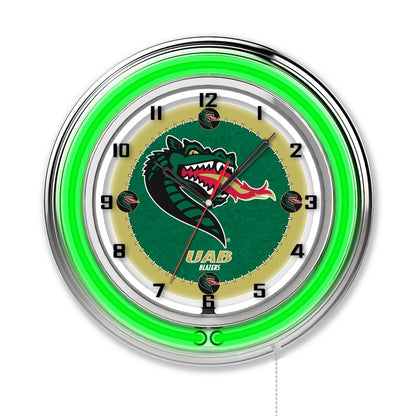 UAB 19" Neon Clock
