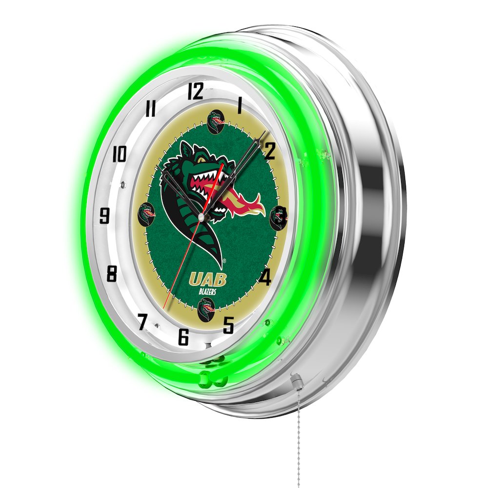 UAB 19" Neon Clock
