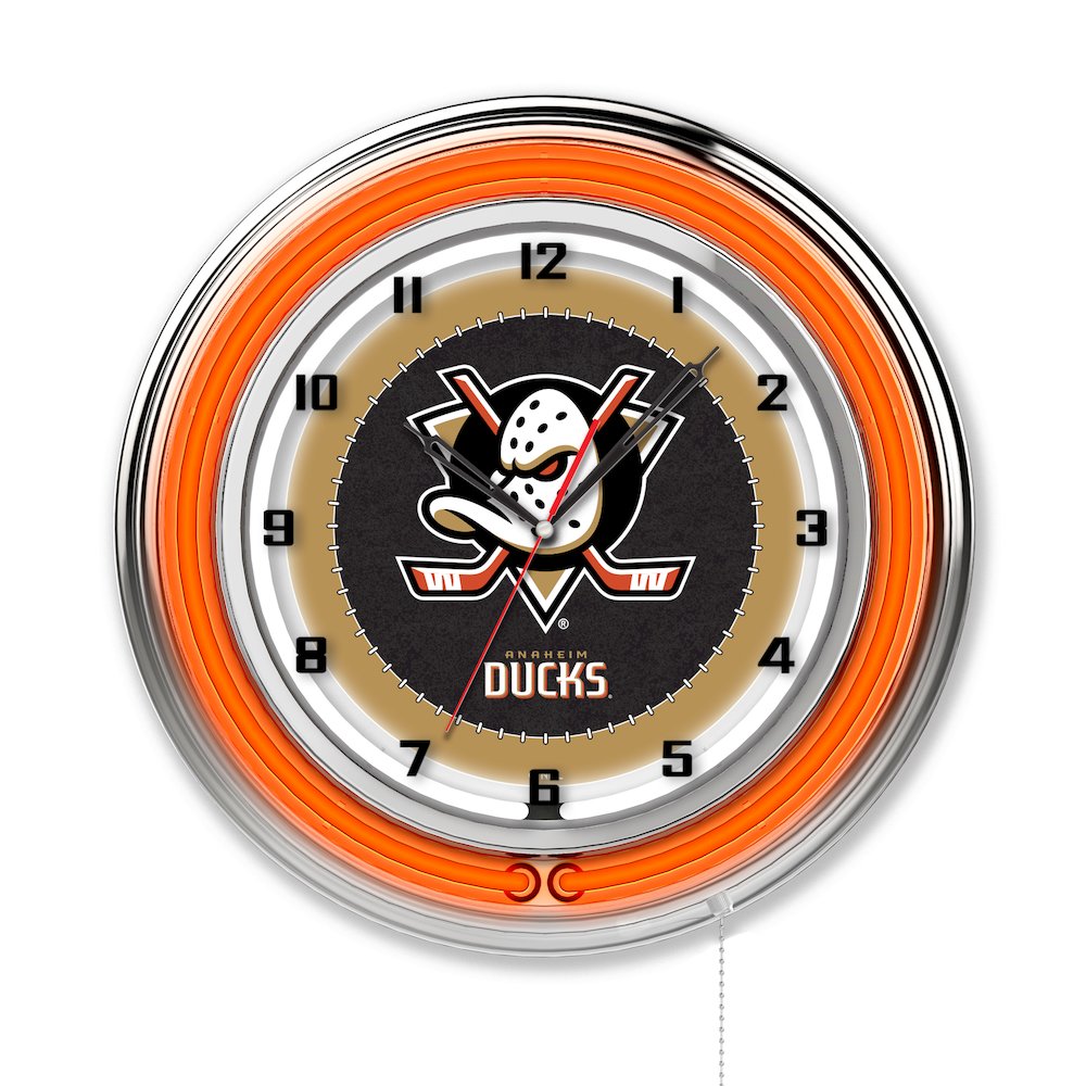 Anaheim Ducks 19" Neon Clock